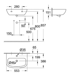 Раковина Grohe Bau Ceramic 39440000