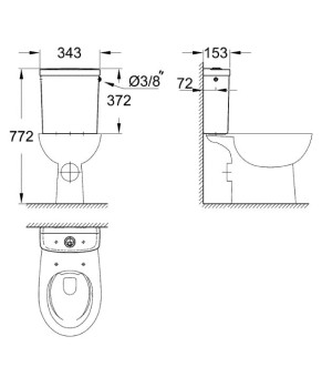 Бачок Grohe Bau Ceramic 39437000