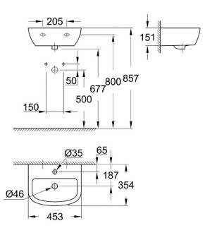 Раковина Grohe Bau Ceramic 39424000