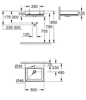Раковина Grohe Cube Ceramic 3947400H