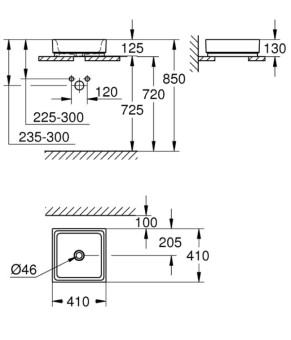 Раковина Grohe Cube Ceramic 3948200H