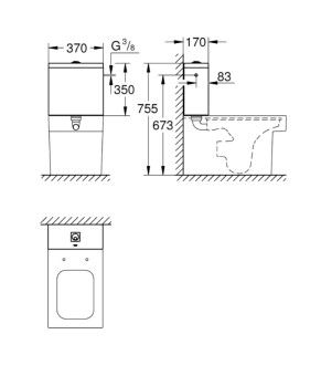 Бачок Grohe Cube Ceramic 39489000