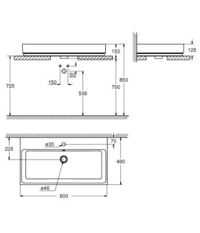 Раковина Grohe Cube Ceramic 3947600H