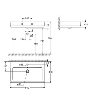 Раковина Grohe Cube Ceramic 3946900H