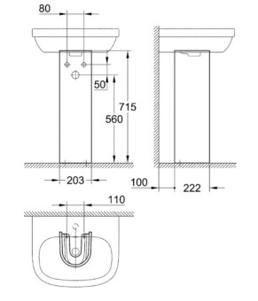 Пьедестал Grohe Euro Ceramic 39202000