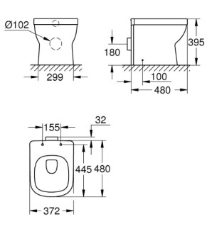 Унитаз Grohe Euro Ceramic Rimless 39329000