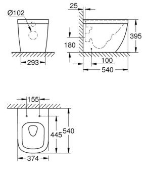 Унитаз Grohe Euro Ceramic Rimless 3933900H