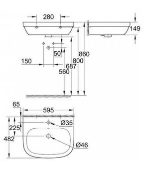 Раковина Grohe Euro Ceramic 39335000