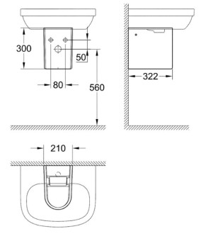 Напівп'єдестал Grohe Euro Ceramic 39201000