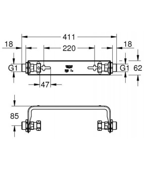Монтажный комплект Grohe SenseGuard 22501000