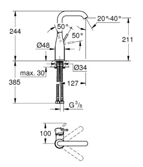 Смеситель Grohe Essence New 24177001