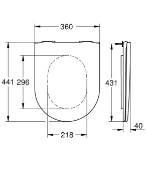 Крышка для унитаза Grohe Essence 39577000