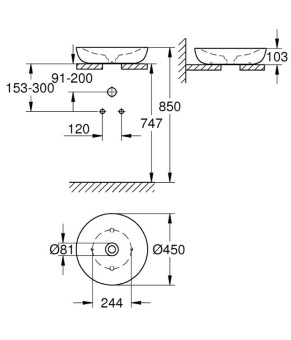 Раковина Grohe Essence 3960900H