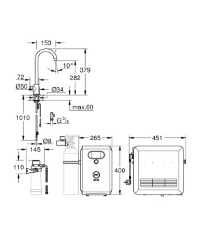 Смеситель Grohe Blue Professional 31302DC2