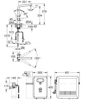 Змішувач Grohe Blue Professional 31347003