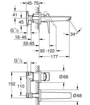 Смеситель Grohe BauEdge 20474001