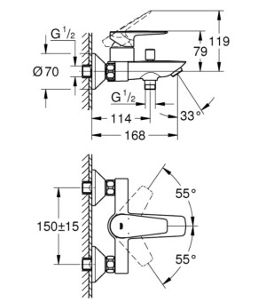 Смеситель Grohe BauEdge 23605001
