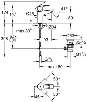 Смеситель Grohe BauLoop 23335001