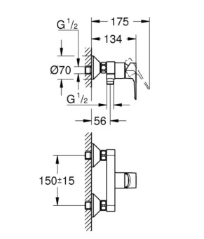 Смеситель Grohe BauLoop 23634001