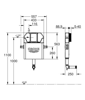 Инсталляционный бачок Grohe Solo Slim 39682000