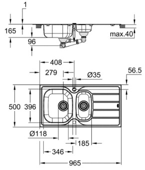 Мойка Grohe K200 31564SD1