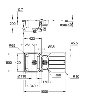 Мойка Grohe K500 31572SD1