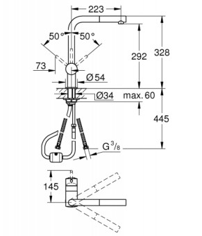 Мойка со смесителем Grohe K500 31573SD1
