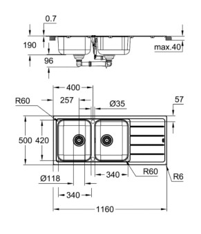 Мойка Grohe K500 31588SD1
