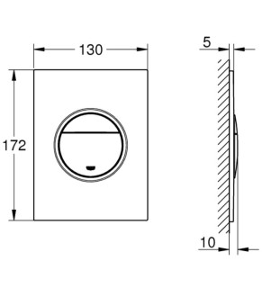 Клавиша смыва Grohe Nova Cosmopolitan S 37601000