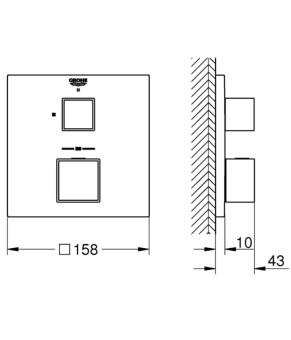 Смеситель Grohe Grohtherm Cube 24153000