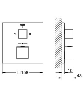 Смеситель Grohe Grohtherm Cube 24154000