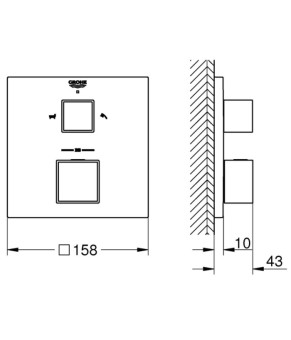 Смеситель Grohe Grohtherm Cube 24155000