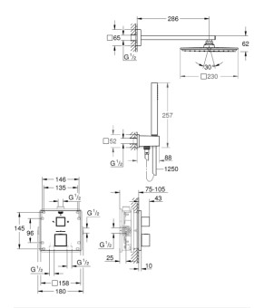 Душевая система Grohe Grohtherm Cube 34741000