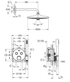 Душевая система Grohe Grohtherm SmartControl 34744000