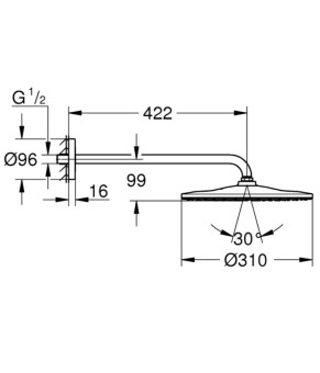 Верхний душ Grohe Rainshower 26557000