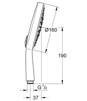 Ручной душ Grohe Power&Soul Cosmopolitan 27668000