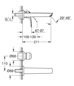 Смеситель Grohe Eurosmart 29338003
