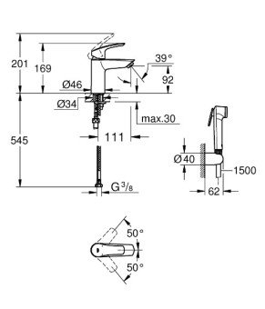 Змішувач Grohe Eurosmart