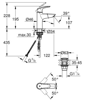 Смеситель Grohe Eurosmart 23976003