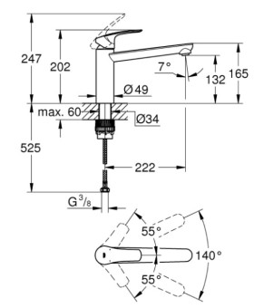 Смеситель Grohe Eurosmart 30463000