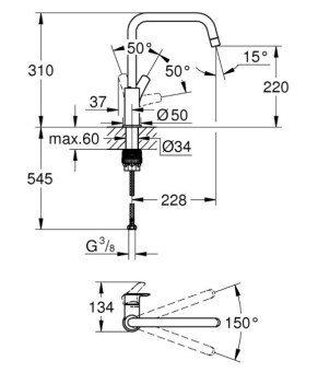 Смеситель Grohe Eurosmart 30567000
