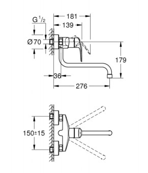 Смеситель Grohe Eurosmart 32224003