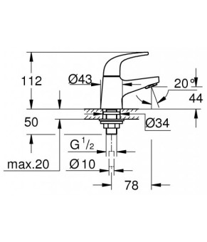 Смеситель Grohe Start Curve 20576000