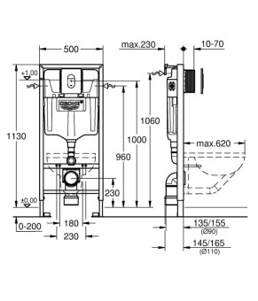 Инсталляция для унитаза Grohe Rapid SL 38929000