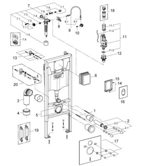 Инсталляция для унитаза Grohe Rapid SL 38929000