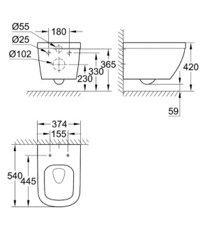Унитаз Grohe Euro Ceramic 39328000