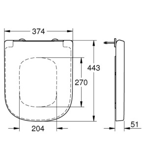 Крышка для унитаза Grohe Euro Ceramic Soft-Close 39330001