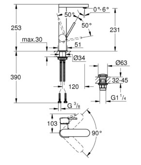 Смеситель Grohe Plus 23873003
