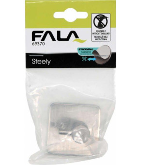 Крючок одинарный на двустороннем скотче Fala Steely 69370