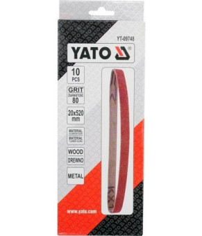 Лента шлифовальная Yato 20 х 520 мм P80 10 шт YT-09748